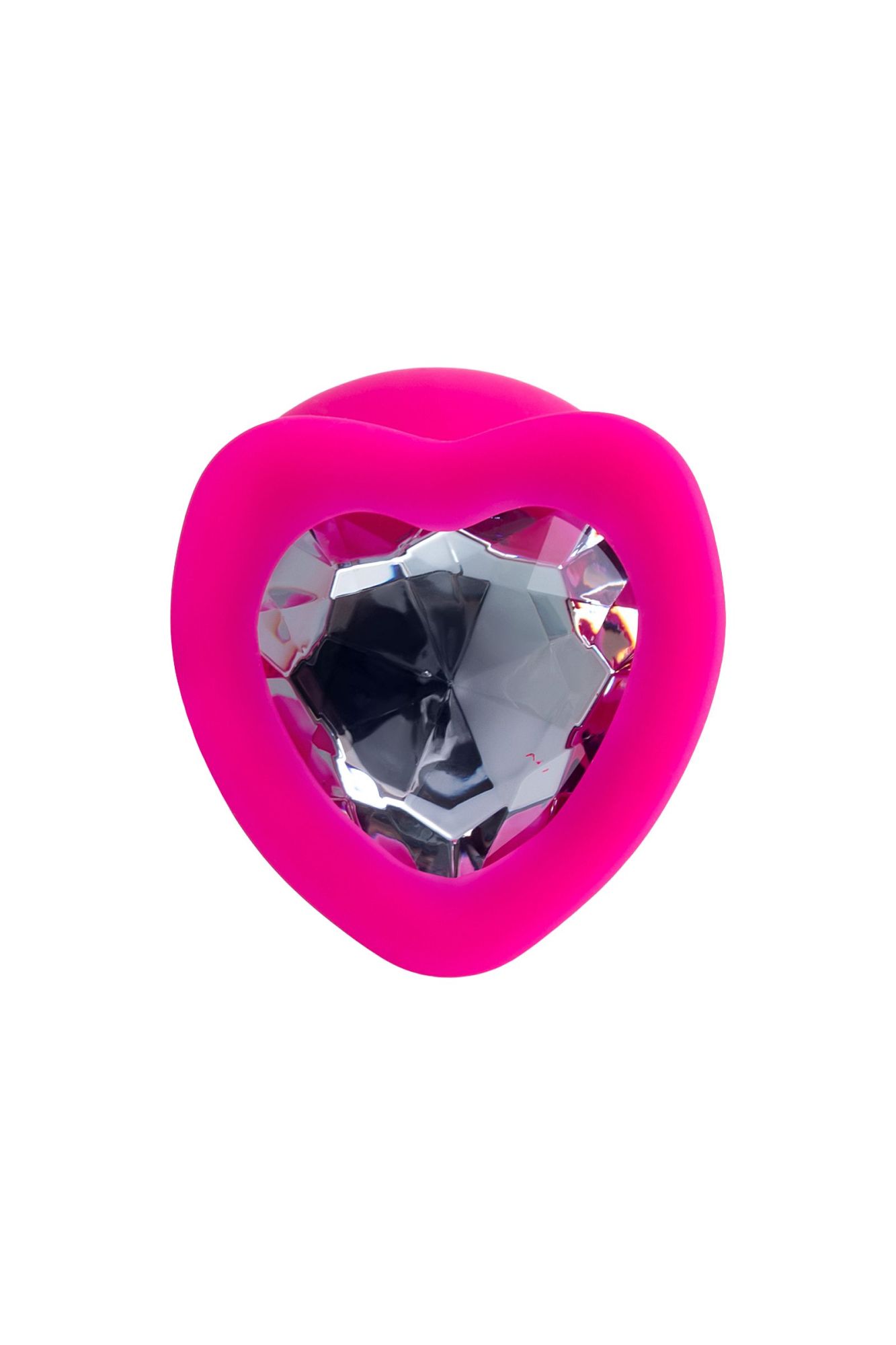 анальная втулка todo by toyfa diamond heart, силикон, розовая, 9,5 см, ø 4 см в Новом Уренгое